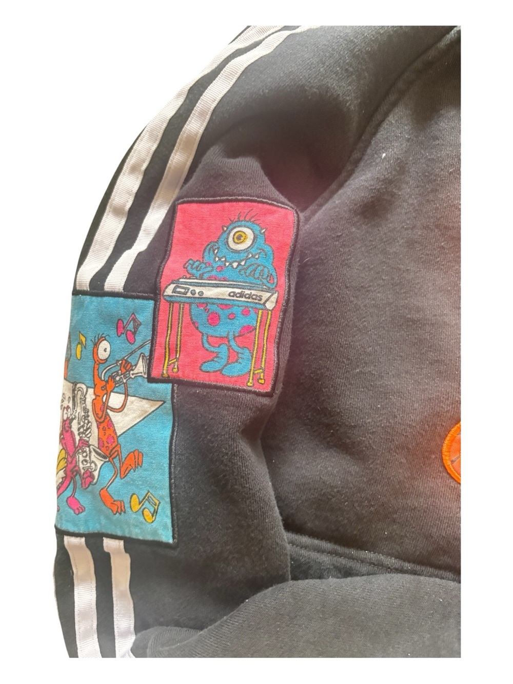 adidas by Jeremy Scott rare Black Cropped Hoodie Size M - great condition - Picture 4 of 6